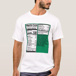 Nigerian Men Facts - Nutritional  Tシャツ