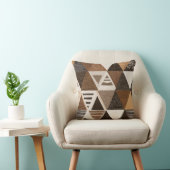 Nigerian patterns on a triangles background クッション (椅子)