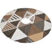 Nigerian patterns on a triangles background ブラッシュドポリエステルツリースカート (アングル)