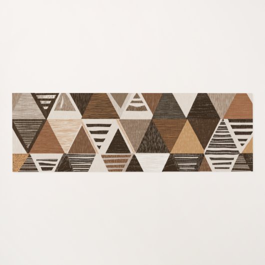 Nigerian patterns on a triangles background ヨガマット (裏面(横))