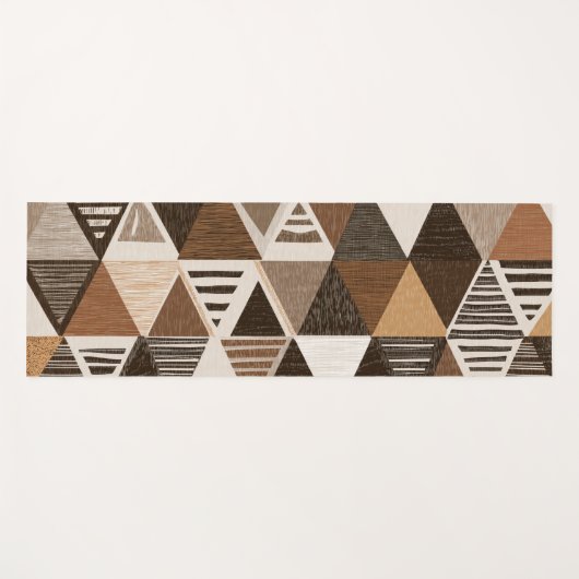 Nigerian patterns on a triangles background ヨガマット (正面(横))
