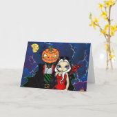 "Nightカボチャ王"の挨拶状 カード (黄色い花)