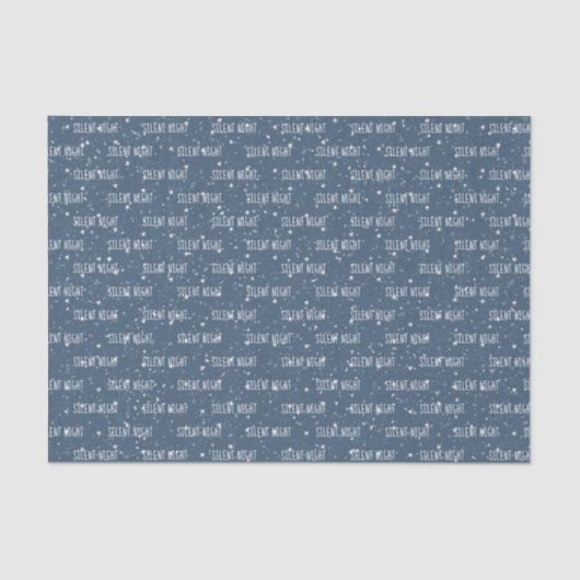 NIGHT静か文字オン星と雪 薄葉紙 (正面)