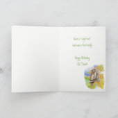 Night おもしろい Owl 103番目の誕生日古いカスタム カード (内部)