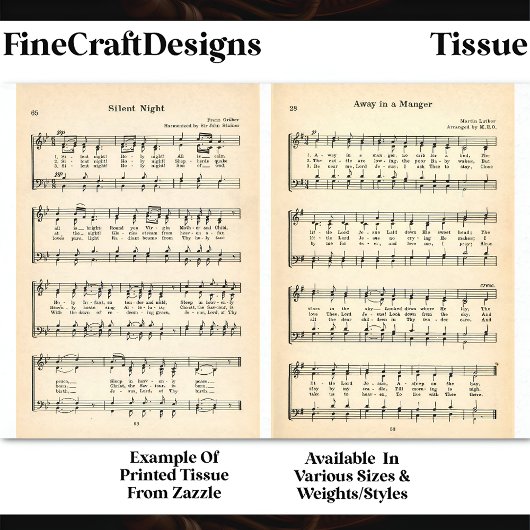 Night & 静か Manager Sheet Music DU9 Decompage 薄葉紙