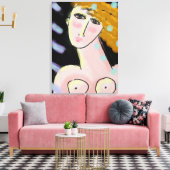 Night 2抽象芸術デジタルポートレートの女性 キャンバスプリント (インサイチュ (リビング))