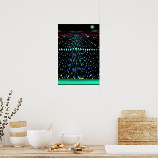 NIGHT AIRPORT " by: Robert Singletary ポスター (キッチン)