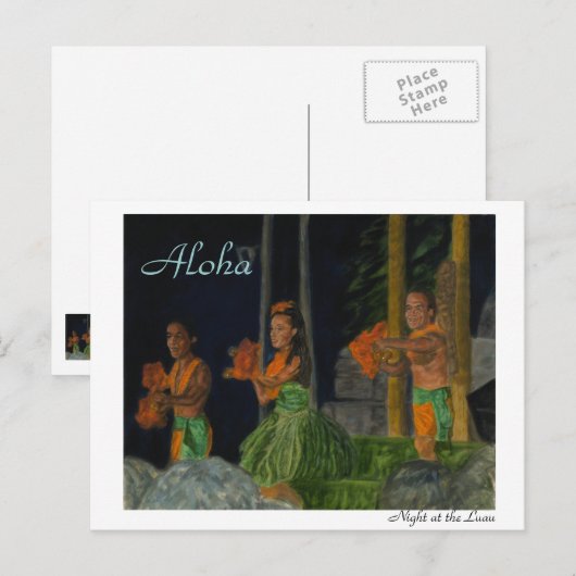 Night at the Luau Postcard ポストカード (正面/裏面)