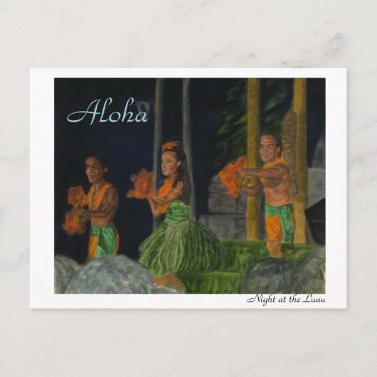 Night at the Luau Postcard ポストカード (正面)