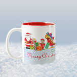 Night Before Christmas Mug ツートーンマグカップ<br><div class="desc">Santa,  his elves and their team of reindeer decorate this happy holiday mug. Send your personal Christmas wishes with this colorful gift. They are perfect for Christmas morning breakfast or stocking stuffers.</div>