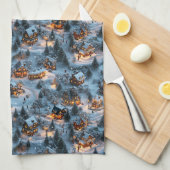 Night Before Christmas - Twilight Serenity  キッチンタオル (四つ折り)