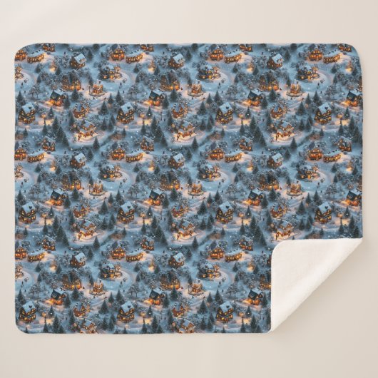 Night Before Christmas - Twilight Serenity  シェルパブランケット (正面(横))