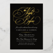 Night Before Formal Rehearsal Dinner 箔招待状 (正面)