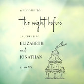 Night Before Rehearsal Dinner Mirror Welcome Sign ウィンドウサイン (シート3)