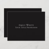 Night Black Plain Elegant Professional Modern ノートカード (正面/裏面)