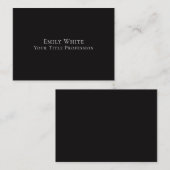 Night Black Plain Elegant Professional Modern ノートカード (正面/裏面)