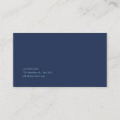 Night Blue Peony Floral and Celestial Lake Frame 名刺 (裏面)