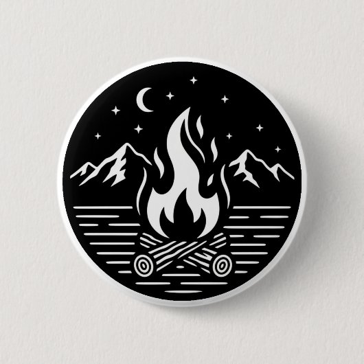 Night Campfire Adventure Pin 缶バッジ (正面)