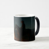 Night Campfire Mug - Western Camping Design モーフィングマグカップ (正面右)