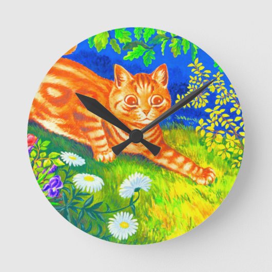 Night Cat ラウンド壁時計 (正面)