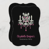 Night Chandelier紙/サイズ/形状オプション – RSVP & 招待状 (正面/裏面)