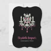 Night Chandelier紙/サイズ/形状オプション – RSVP & 招待状 (正面)