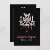 Night Chandelier紙/サイズ/形状オプション – RSVP & 招待状 (正面/裏面)
