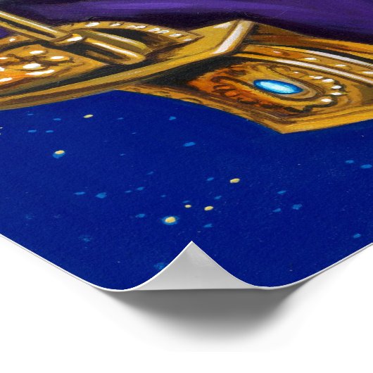 Night Chariot ART PRINT steampunk fairy fantasy ポスター (角)