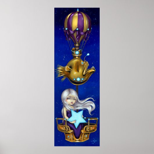 Night Chariot ART PRINT steampunk fairy fantasy ポスター (正面)