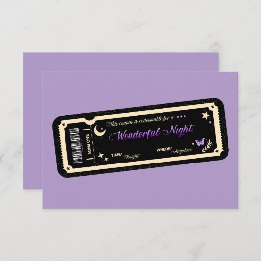  Night coupon サンキューカード (正面/裏面)