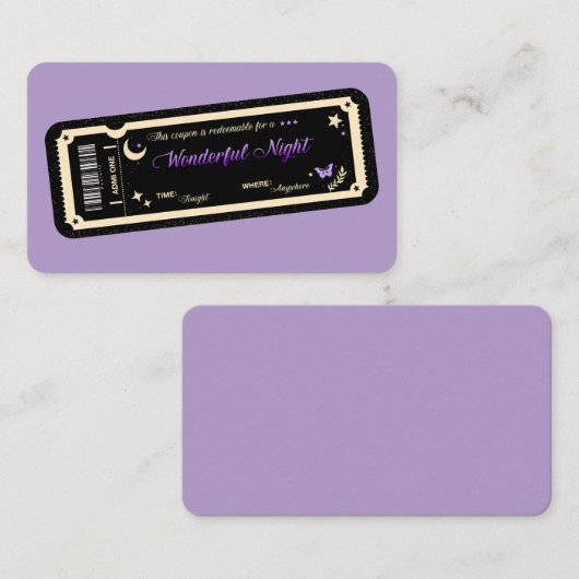  Night coupon 名刺 (正面/裏面)