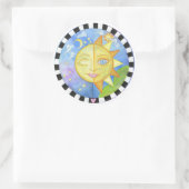 Night & Dayステッカー ラウンドシール (バッグ)