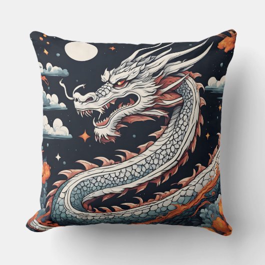 night dragon pillow  クッション (正面)