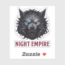 Night Empire Wolf Sticker – Custom-Cut Vinyl Decal シール