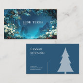 Night Floral White Rose and Canyon Landscape 名刺 (正面/裏面)