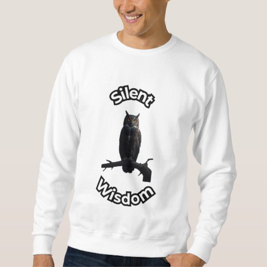  **Night Forest Owl – Realistic Nocturnal Owl Illu スウェットシャツ (正面)