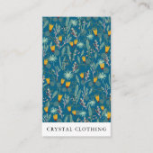 Night Garden Botanical Chic Modern Hang Tag 名刺 (正面)
