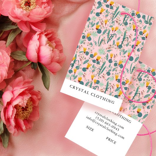 Night Garden Botanical Chic Modern Hang Tag 名刺