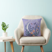Night Garden Faux Embroidered Moon with Moths クッション (椅子)