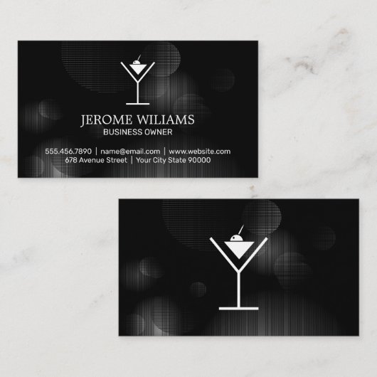 Night Glow Martiniロゴ 名刺 (正面/裏面)