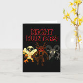 Night Hunters. 3 Animals In The Forest. Cool Gamer カード (黄色い花)