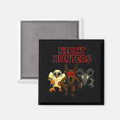 Night Hunters. 3 Animals In The Forest. Cool Gamer マグネット (正面/裏面)