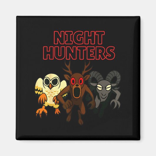 Night Hunters. 3 Animals In The Forest. Cool Gamer マグネット (正面)