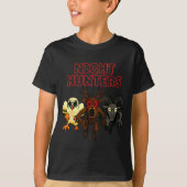 Night Hunters. 3 Animals In The Forest. Cool Gamer Tシャツ (正面)