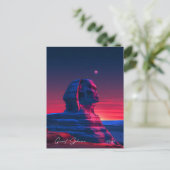 Night in 素晴らし Sphinx Egypt Travel ポストカード (スタンド正面)