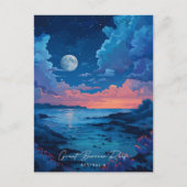 Night in Barrier 素晴らし Reef Australia Travel ポストカード (正面)