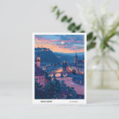 Night in Heidelberg Germany Travel ポストカード (スタンド正面)