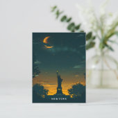 Night in New York USA Travel ポストカード (スタンド正面)