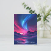 Night in Northern Lightsフィンランド旅行 ポストカード (スタンド正面)