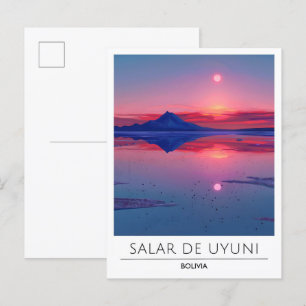 Night in Salar de Uyuniボリビア旅行 ポストカード